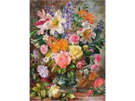 Zabawki kreatywne - Haft Diamentowy, Diamentowa Diamond Painting, WIELOBARWNY BUKIET KWIATÓW 30x40cm - miniaturka - grafika 1