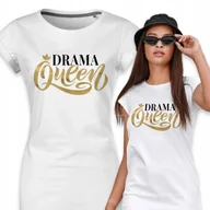 Koszule damskie - PIŻAMA DAMSKA BIAŁA Koszula Nocna Wygodna Na Prezent DRAMA QUEEN Wzory - M - miniaturka - grafika 1