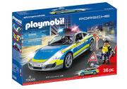 Klocki - Playmobil Porsche  Carrera 4S Police - White 70066 - miniaturka - grafika 1