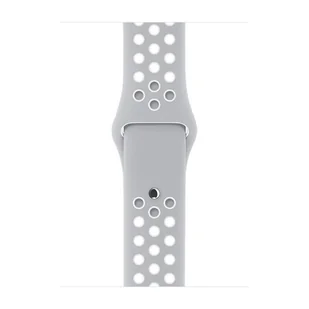 Apple Pasek sportowy Nike w kolorze srebrnym/białym do koperty 38mm / 40mm / 41mm / 42mm - rozmiar S/M/L - Akcesoria do smartwatchy - miniaturka - grafika 1