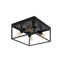 Eglo Silentina 98334 Plafon 4x40W E27, czarny - Lampy sufitowe - miniaturka - grafika 1