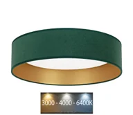 Lampy sufitowe - Brilagi - LED Plafon VELVET LED/24W/230V 3000/4000/6400K zielony/złoty - miniaturka - grafika 1