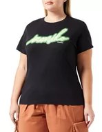 Koszulki i topy damskie - Pinko Kompas T-Shirt Coto Damska koszulka, Zs1_czarny/Zielony, M - miniaturka - grafika 1