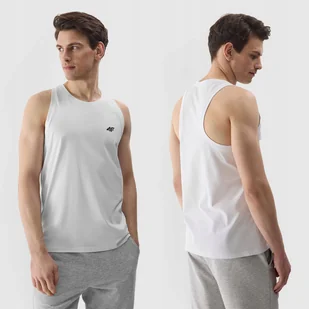 T-SHIRT 4F KOSZULKA MĘSKA BEZ RĘKAWÓW TOP TANK BAWEŁNIANA SPORTOWA SS24 - Koszulki męskie - miniaturka - grafika 1