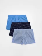 Majtki damskie - Reserved - 3 pack bokserek Loose - niebieski - miniaturka - grafika 1