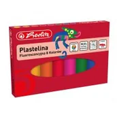 Masy plastyczne - Herlitz Plastelina fluorescencyjna 8 kolorów - miniaturka - grafika 1