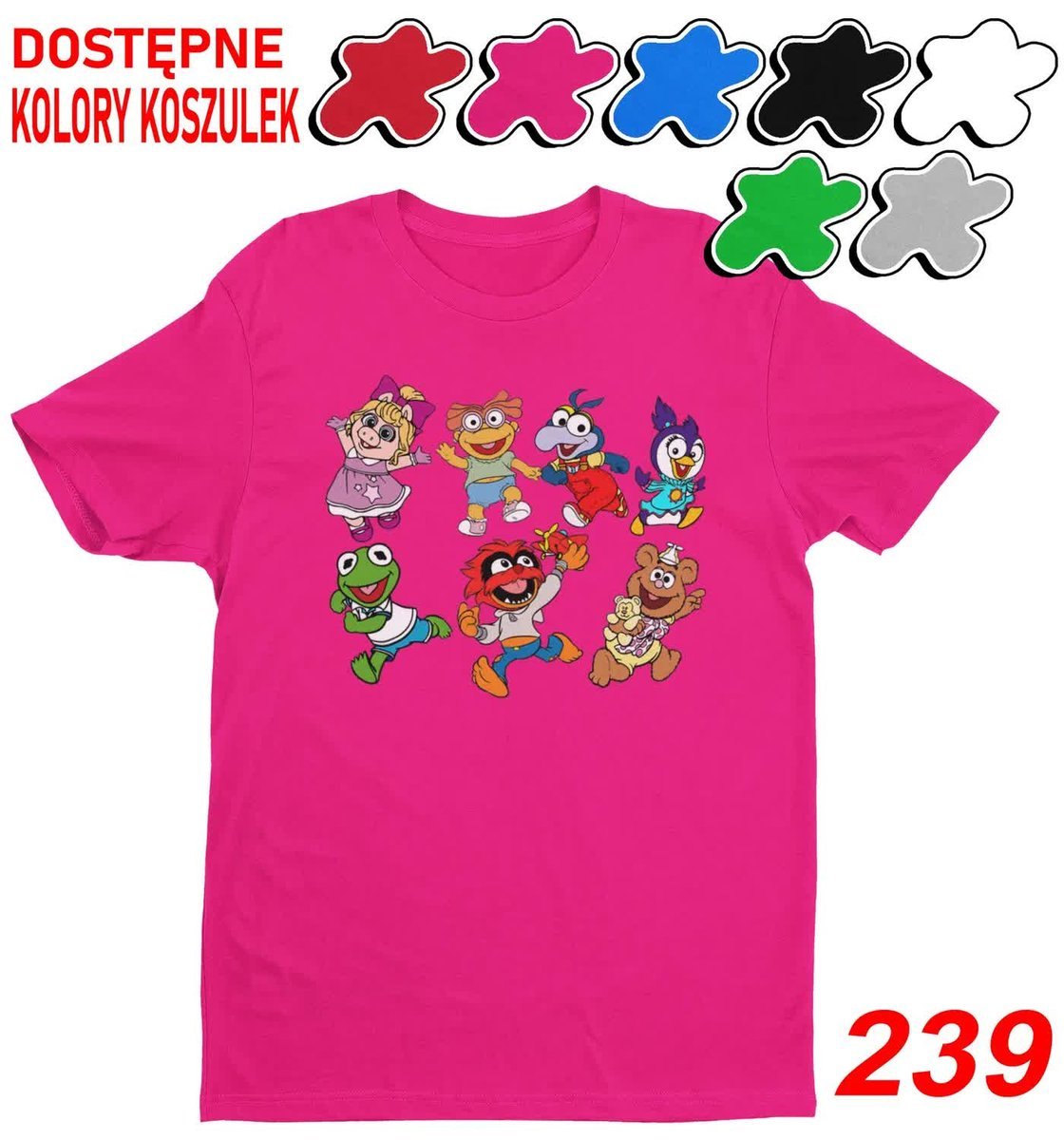 Dziecięca Koszulka T-Shirt Z Nadrukiem Wybór Muppety Mapeciatka -L 146-152