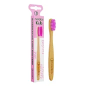 Kosmetyki kąpielowe dla dzieci - Kids Bamboo Toothbrush bambusowa szczoteczka do zębów dla dzieci Pink - miniaturka - grafika 1