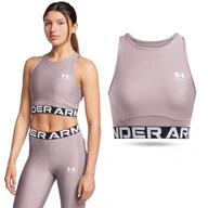 Koszulki sportowe damskie - Koszulka treningowa damska Under Armour HeatGear Rib Tank bez rękawów - miniaturka - grafika 1