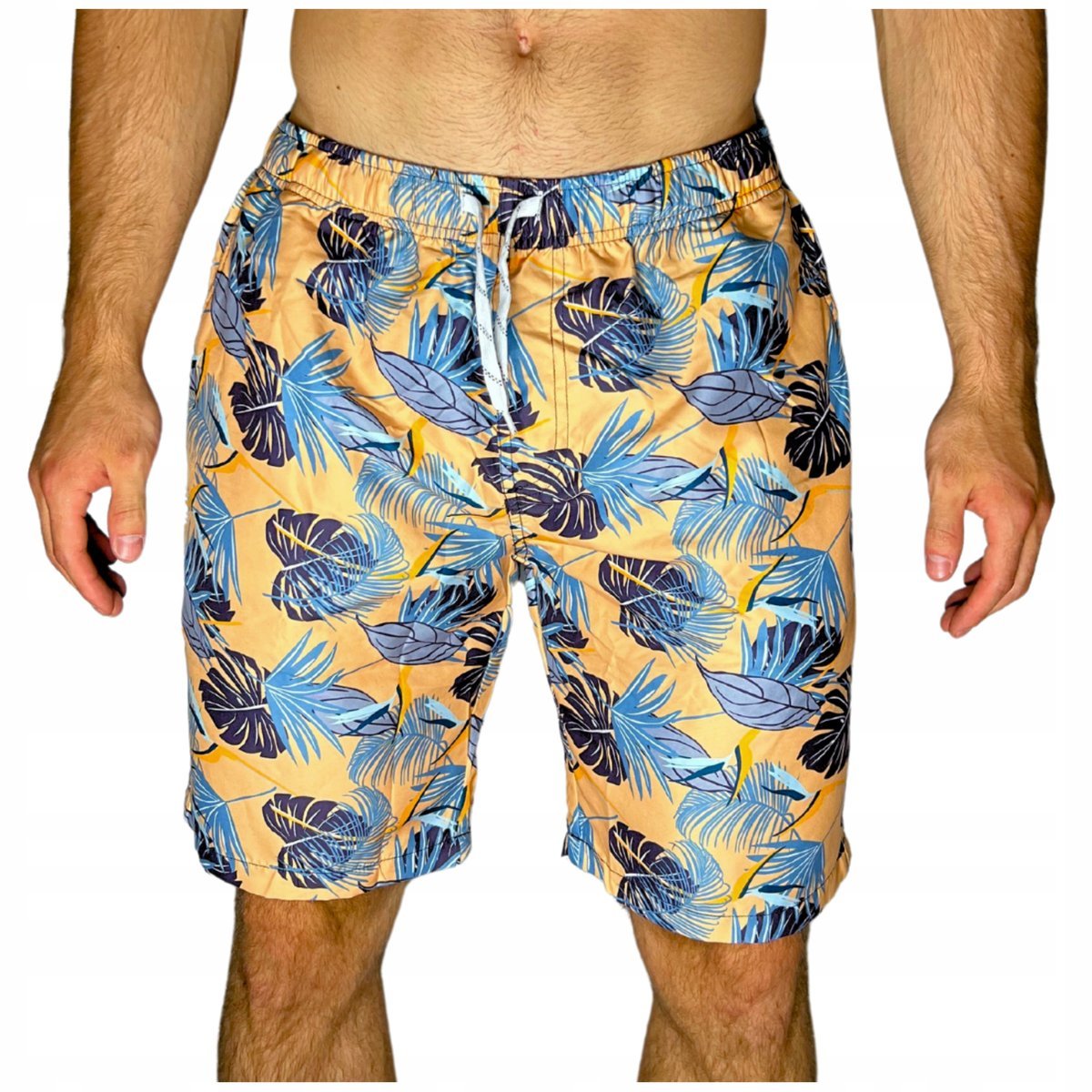 Spodenki Plażowe Szorty Młodzieżowe Hawajskie Kąpielówki Siatka SLIM XXL