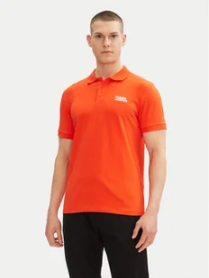 KARL LAGERFELD Polo 745088 552235 Czerwony Regular Fit - Koszulki męskie - miniaturka - grafika 1