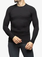 Bluzy sportowe męskie - Bluza termoaktywna Brubeck Active Wool L/S Shirt - graphite - miniaturka - grafika 1
