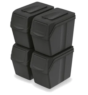 Keden kosz na śmieci sortibox set 4 - czarny recykling - Kosze na śmieci - miniaturka - grafika 1