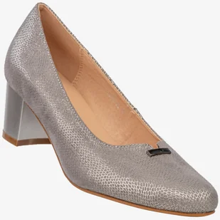 Czółenka Damskie Buty Na Słupku Eleganckie Półbuty Srebrne Potocki 37 Srebrny - Półbuty damskie - miniaturka - grafika 1