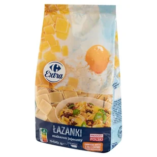 Carrefour Extra Makaron jajeczny łazanki 500 g - Makaron - miniaturka - grafika 1