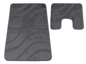 Dywaniki łazienkowe - Popielaty komplet dywaników do łazienki B8-E66 - miniaturka - grafika 1