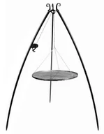 Grille - Grill na trójnogu z kołowrotkiem 200 cm, ruszt stal naturalna 80 cm - miniaturka - grafika 1