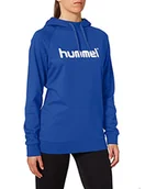 Bluzy damskie - Hummel Hummel Hmlgo Cotton bluza damska z kapturem z logo niebieski True Blau X-L 203517-7045 - miniaturka - grafika 1