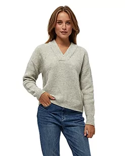 Peppercorn Sweter damski Penelope z dekoltem w serek, Silver Birch Mel, L - Swetry damskie - miniaturka - grafika 1