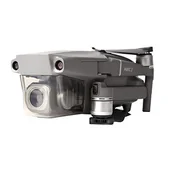 Dekielki do obiektywów - DR1 - Szybka wymiana zawieszenia drona do dronów DJI Mavic 2 Pro i Mavic 2 Zoom, akcesoria zapewniające zwiększoną stabilność i absorpcję wstrząsów, składane podparcie nóg - szare - miniaturka - grafika 1