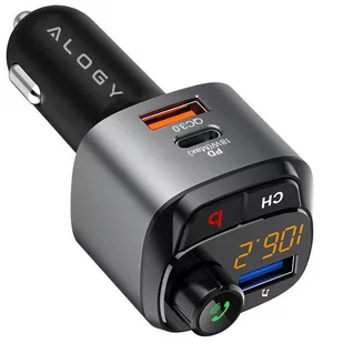 Transmiter samochodowy FM Alogy Ładowarka USB QC 3.0 + USB-C PD Bluetooth odtwarzacz MP3 - Pozostałe akcesoria do telefonów - miniaturka - grafika 3