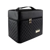 Kosmetyczki, organizery i kuferki - Kosmetyczka z lusterkiem - czarna - miniaturka - grafika 1