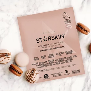 Starskin Maseczki SILKMUD Pink French Clay Purifying Mud Sheet Mask 1 Stk 16.0 g - Maseczki do twarzy - miniaturka - grafika 4