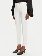 Spodnie damskie - Rinascimento Spodnie materiałowe CFC0122741003 Biały Regular Fit - miniaturka - grafika 1