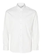 Koszule męskie - camicie uomo selected 16090210 slimtravel bright white - miniaturka - grafika 1
