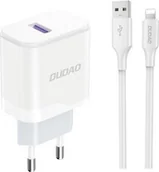 Ładowarki do telefonów - Dudao A20EU 1x USB-A + kabel USB-A - Lightning - miniaturka - grafika 1