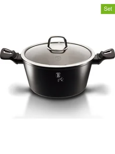 Berlinger Haus 2-częściowy zestaw "Black Silver" w kolorze czarnym - Ø 20 cm - Garnki - miniaturka - grafika 1