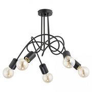 Lampy sufitowe - Alfa Lampa wisząca zwis Tango 5x60W E27 czarna 23175 - miniaturka - grafika 1