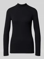 Swetry damskie - Bluzka z długim rękawem o kroju regular fit z mieszanki bawełny - miniaturka - grafika 1