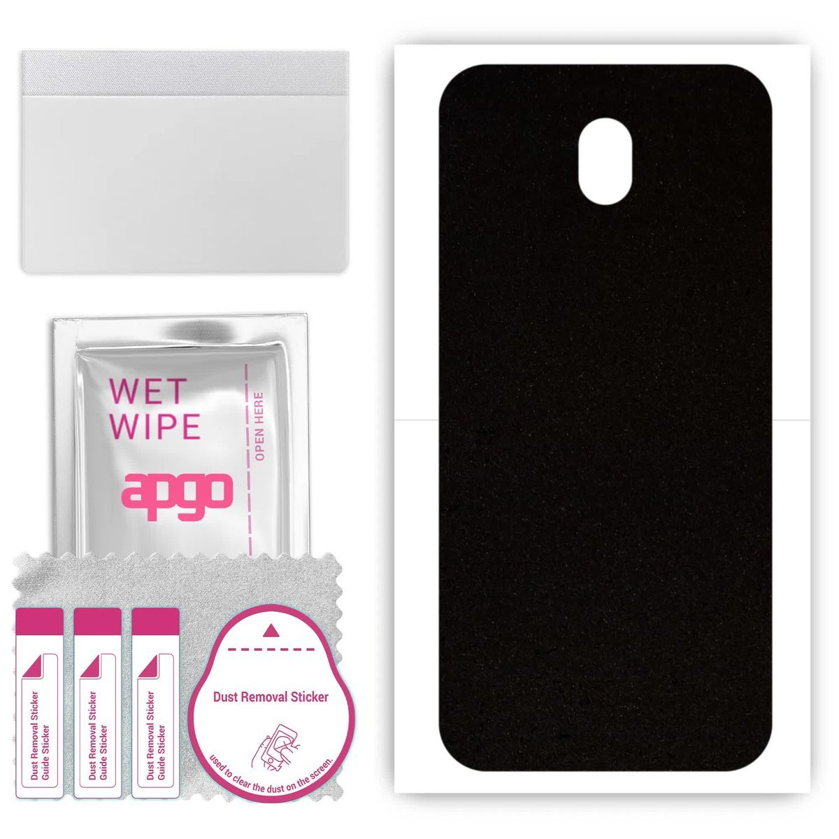 Folia naklejka skórka strukturalna na TYŁ Zamsz do Samsung Galaxy J5 (2017) - Zamsz Czarny - apgo SKINS