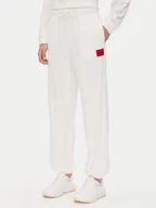 Spodnie sportowe damskie - HUGO Spodnie dresowe Neve_Pants 50531692 Écru Relaxed Fit - miniaturka - grafika 1