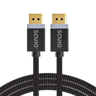 SAVIO KABEL DISPLAYPORT M - DISPLAYPORT M, V1.4, 3M, CZARNY, CL-176 - Kable - miniaturka - grafika 1