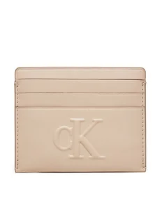 Calvin Klein Jeans Etui na karty kredytowe Sculpted Cardcase K60K612747 Beżowy - Etui na dokumenty i karty - miniaturka - grafika 1