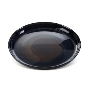 Patera szklana okrągła SEVA 21X2 czarna - Tace i patery - miniaturka - grafika 1