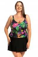 Stroje kąpielowe - 4010 Strój kostium damski ze spódniczką jednoczęściowy do morsowania SPIN - miniaturka - grafika 1