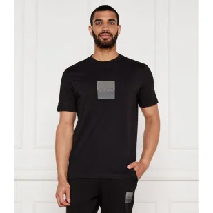 HUGO T-shirt Dusplit Regular Fit - Koszulki męskie - miniaturka - grafika 1