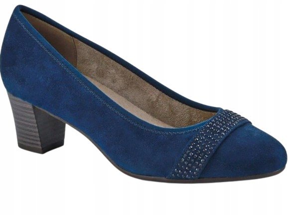 JANA CZÓŁENKA NIEBIESKIE Z OZDOBNYMI CYRKONIAMI NA SŁUPKU 36 J3A