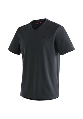 Maier Sports Męski T-shirt Wali, jednokolorowy piqué koszulka z krótkim rękawem z dekoltem w serek