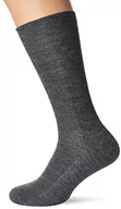 Skarpetki męskie - Lusana Męskie komfortowe skarpety podpierające Middle skarpety, szary (średni szary 03), 40W / 41L - miniaturka - grafika 1
