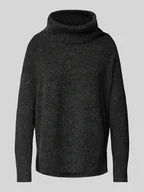 Swetry damskie - Sweter z miękkiej mieszanki materiałów z lejącym dekoltem model ‘DOFFY’ - miniaturka - grafika 1
