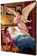 Ikony i obrazy sakralne - Anioł Stróż - obraz religijny na desce lipowej - miniaturka - grafika 1
