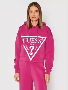 Bluzy damskie - Guess Bluza Alisa O1GA29 KAMN2 Różowy Comfort Fit - grafika 1
