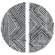 Dekoracje domu - Szklana dekoracja ścienna czarno-biała MANDAU - miniaturka - grafika 1