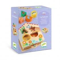 Drewniany sorter Domek DJ06367 Djeco - Sortery dla dzieci - miniaturka - grafika 1