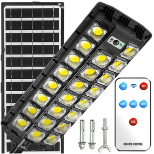 MOCNA LAMPA SOLARNA LED Z CZUJNIKIEM RUCHU I ZMIERZCHU 2200W +PILOT +UCHWYT - Lampy ogrodowe MOCNA LAMPA SOLARNA LED Z CZUJNIKIEM RUCHU I ZMIERZCHU 2200W +PILOT +UCHWYT - Lampy ogrodowe - miniaturka - grafika 1