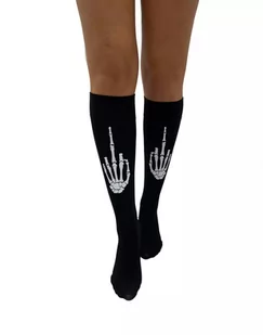 podkolanówki MIDDLE FINGER KNEE HIGH czarne - Skarpetki męskie - miniaturka - grafika 1